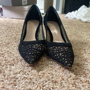arteana black lacey heels
